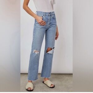 Rails the topanga high rise straight jeans distressed
